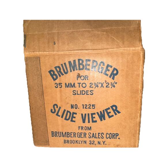 Brumberger Vintage Slide Viewer #1225 Original Box Metal Industrial Look - Picture 5 of 9